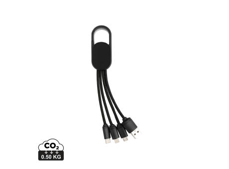 4-in-1 Kabel mit Karabiner-Clip