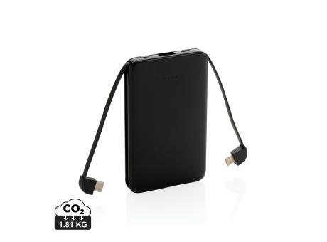 5.000 mAh Powerbank mit integriertem Kabel