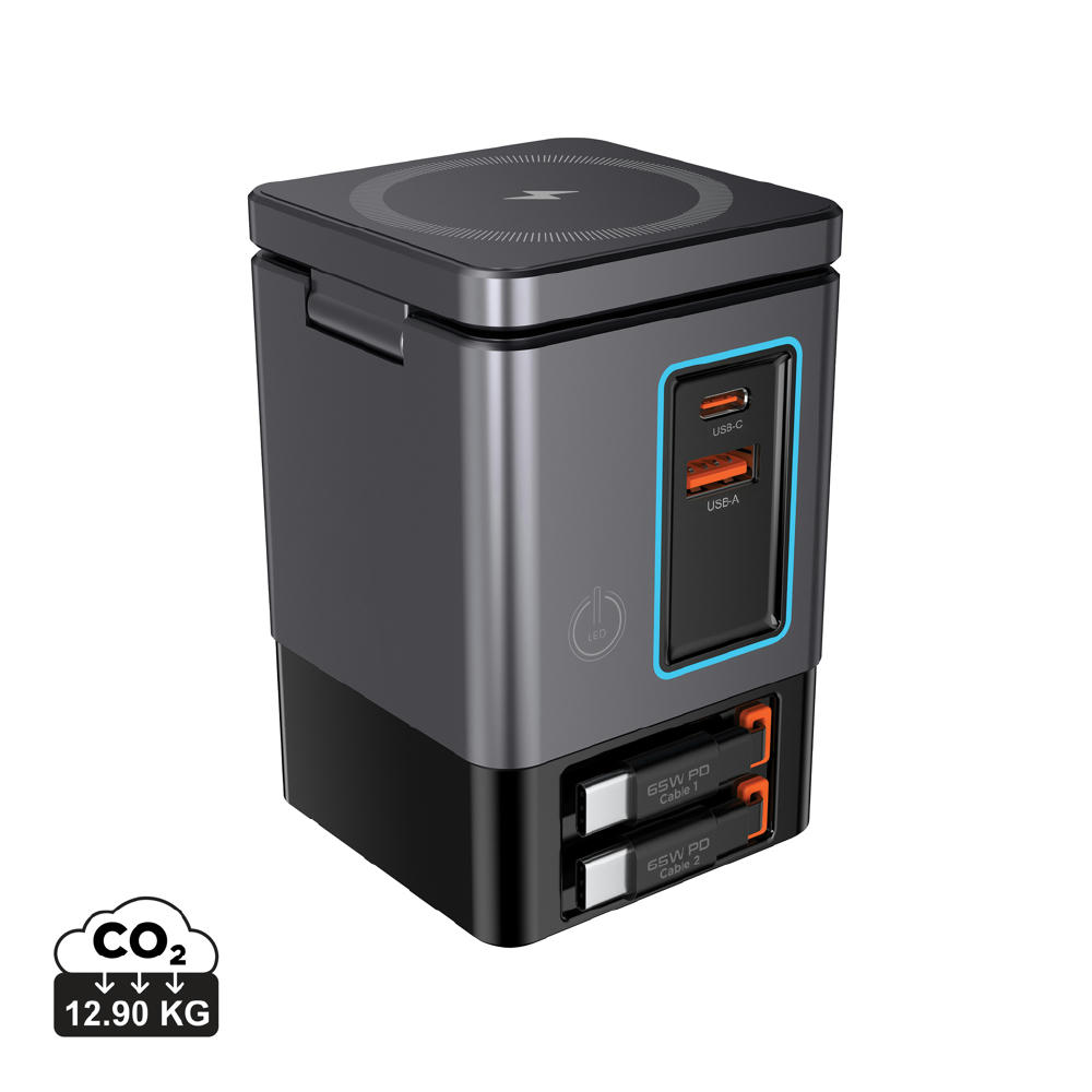 Urban Vitamin Sacramento 105W GaN Charger mit einz. Kabeln