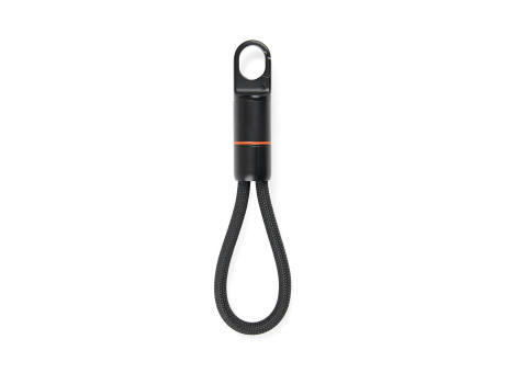 Nordic Drift Everest USB-C 60W-Schnellladekabel m. Karabiner