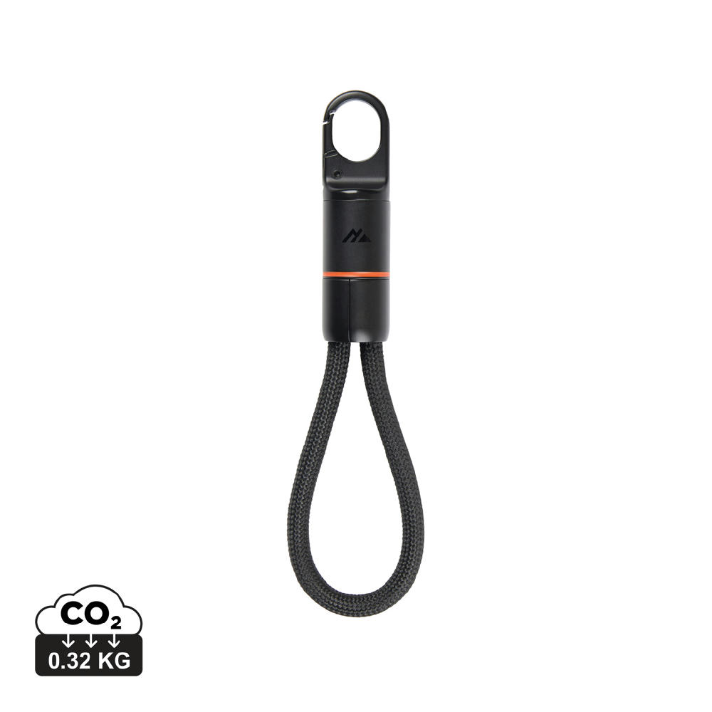 Nordic Drift Everest USB-C 60W-Schnellladekabel m. Karabiner