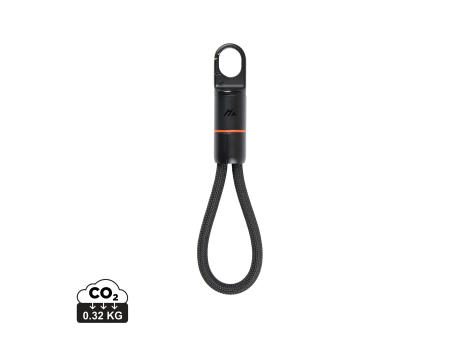 Nordic Drift Everest USB-C 60W-Schnellladekabel m. Karabiner