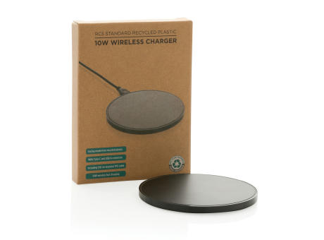 10W Wireless Charger aus RCS Standard recyceltem Kunststoff