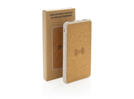 Kork und Weizen 8.000 mAh Wireless Powerbank