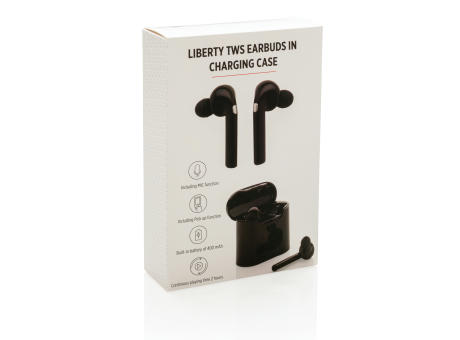 Liberty kabellose Kopfhörer in Ladebox