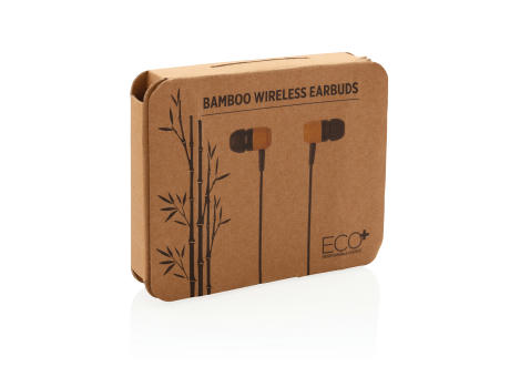 Kabellose Ohrhörer aus Bambus