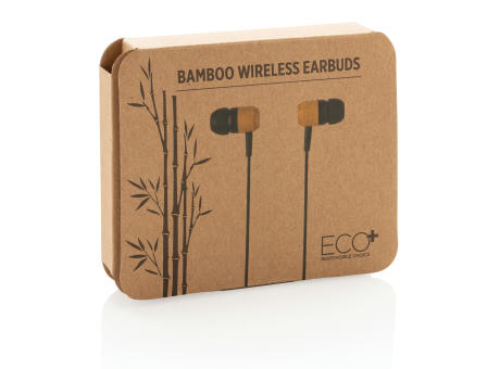 Kabellose Ohrhörer aus Bambus