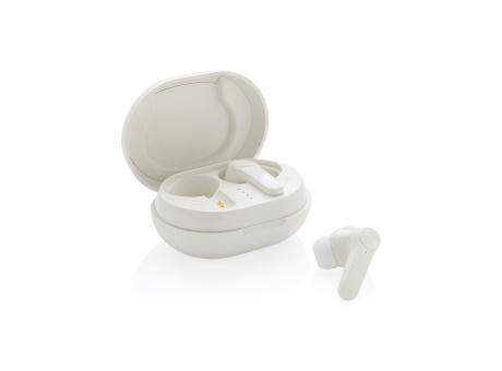 TWS Ohrhörer aus RCS Standard recyceltem Kunststoff