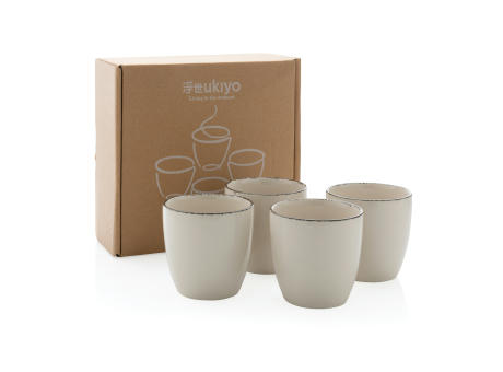 Ukiyo 4-tlg. Keramik-Trinkbecher-Set