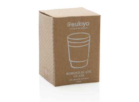 Ukiyo Borosilikatglas mit Silikondeckel & Sleeve