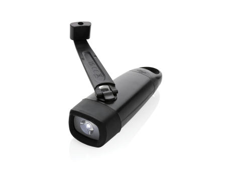 Lightwave USB-Taschenlampe mit Kurbel aus RCS rPlastik