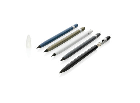 Tintenloser Stift aus Aluminium mit Radiergummi