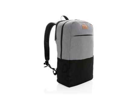 Moderner 15.6" USB & RFID Laptop-Rucksack, PVC-frei