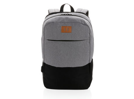 Moderner 15.6" USB & RFID Laptop-Rucksack, PVC-frei