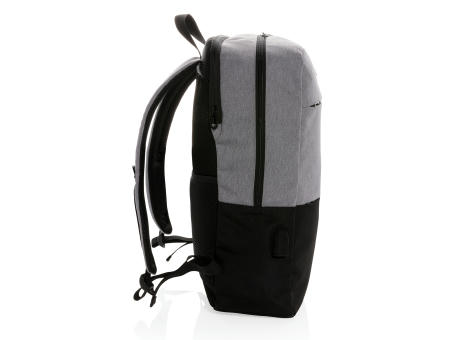 Moderner 15.6" USB & RFID Laptop-Rucksack, PVC-frei