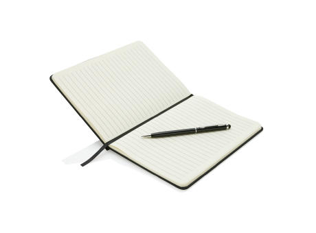 Basic Hardcover PU A5 Notizbuch mit Stylus-Stift