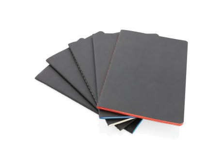 Softcover PU Notizbuch mit farbigem Beschnitt
