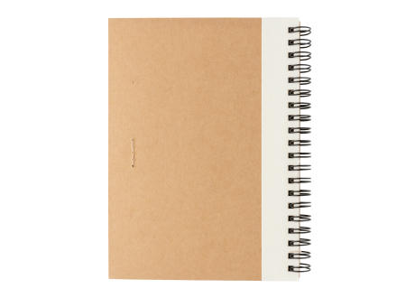 Kraft Spiral-Notizbuch mit Stift