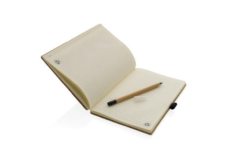 Bambus-Notizbuch und Infinity-Bleistift im Set