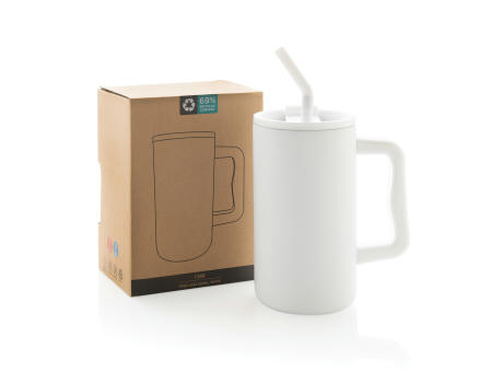 Cube Becher aus RCS recyceltem Stahl 800ml