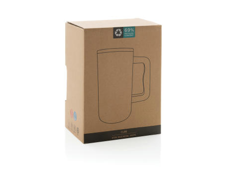 Cube Becher aus RCS recyceltem Stahl 800ml