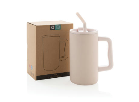 Cube Becher aus RCS recyceltem Stahl 800ml