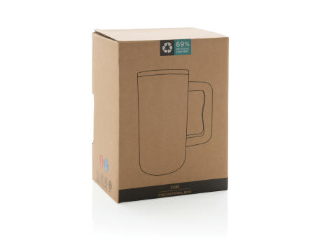 Cube Becher aus RCS recyceltem Stahl 800ml