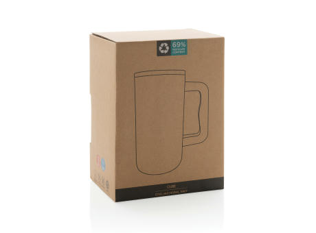 Cube Becher aus RCS recyceltem Stahl 800ml