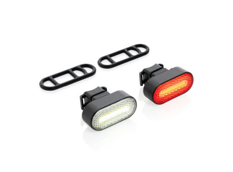 Lumino USB Fahrradlicht-Set aus RCS recyceltem Kunststoff