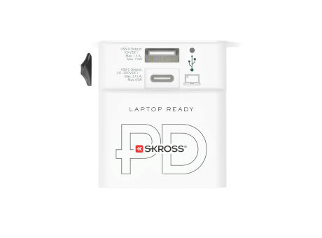 SKROSS World Travel Adapter MUV 65W PD mit USB-C-Kabel