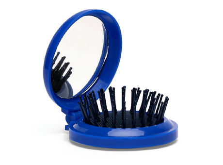 BLUNT FOLDING BRUSH WITH MIRROR ROYAL BLUE