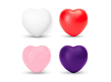 BIKU HEART-SHAPED STRESS BALL WHITE