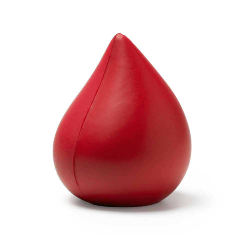 DROP-SHAPED STRESS BALL DONA RED