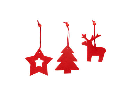 CAROL ORNAMENTS SET RED