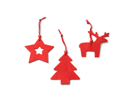 CAROL ORNAMENTS SET RED