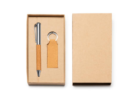 KEYRING SET FEZ NATURAL