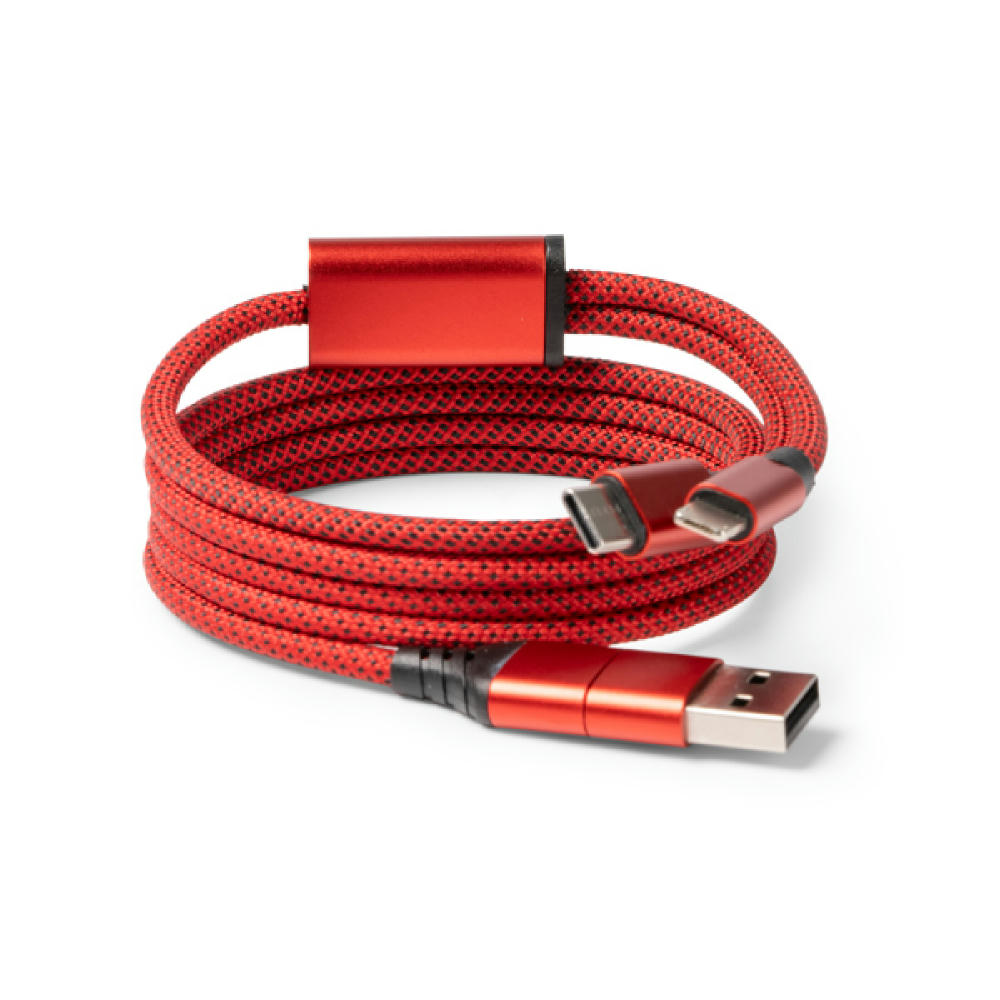 CHARGER CABLE ELON RED