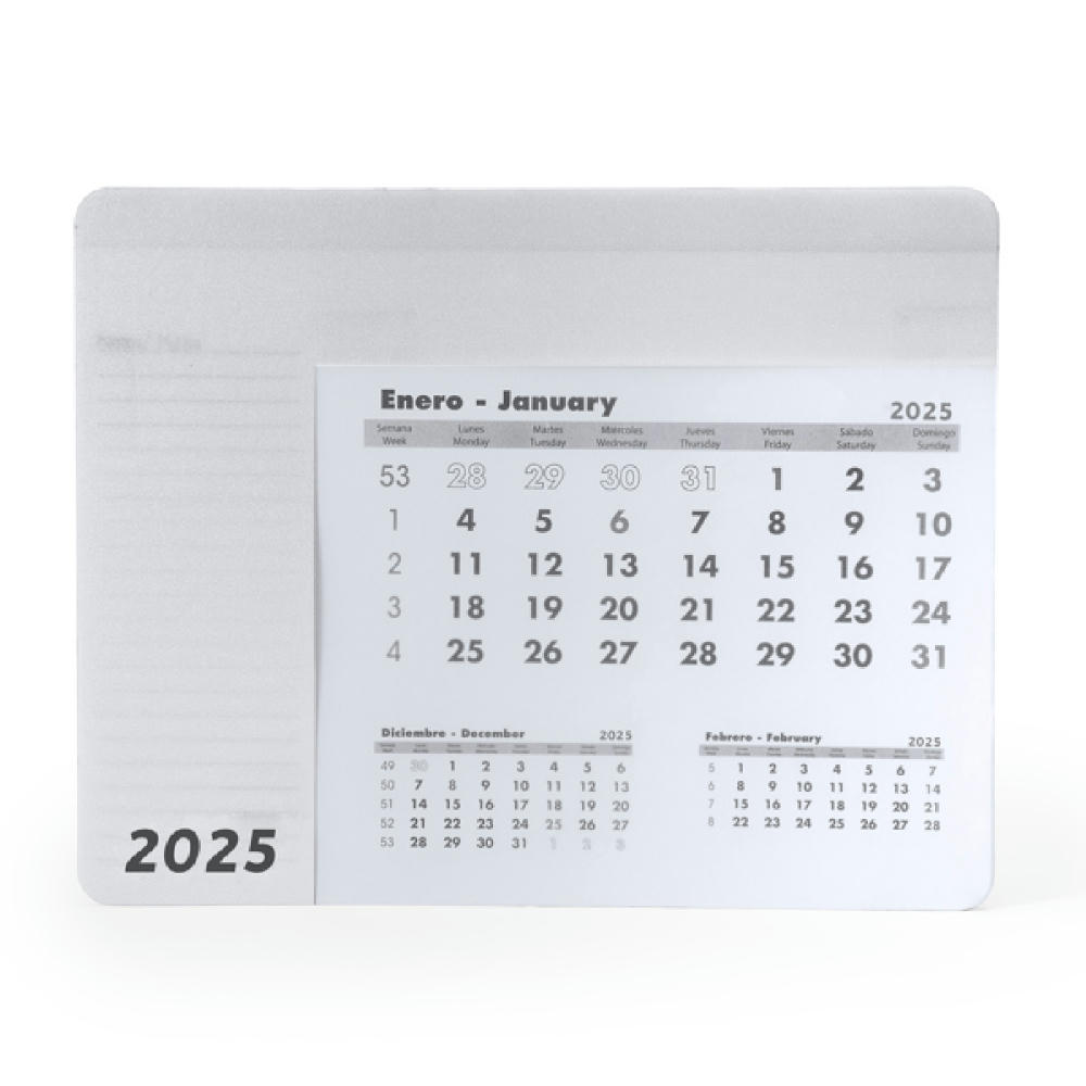 SERBAL CALENDAR MOUSE PAD WHITE