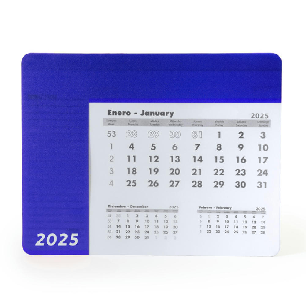 SERBAL CALENDAR MOUSE PAD ROYAL BLUE