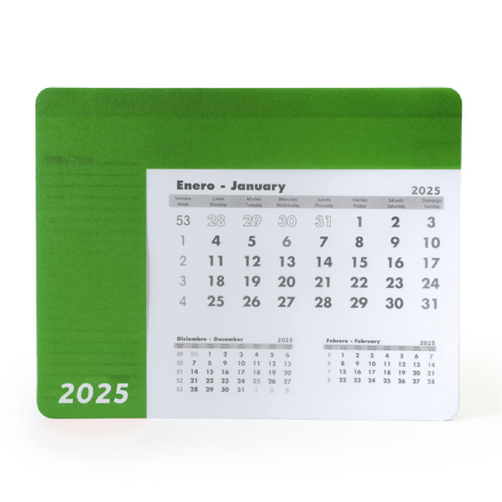 SERBAL CALENDAR MOUSE PAD FERN GREEN