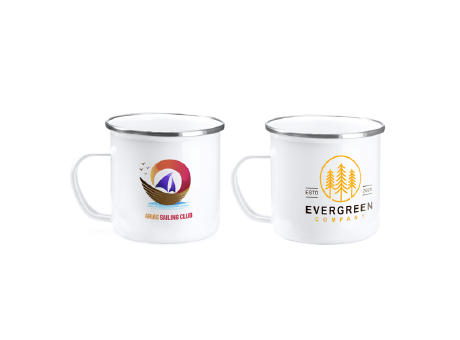 DAMASCO SUBLIMATION METAL MUG WHITE