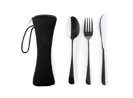 CUTLERY SET BELVER BLACK