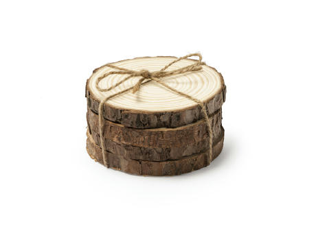 COASTER SET PINEA NATURAL