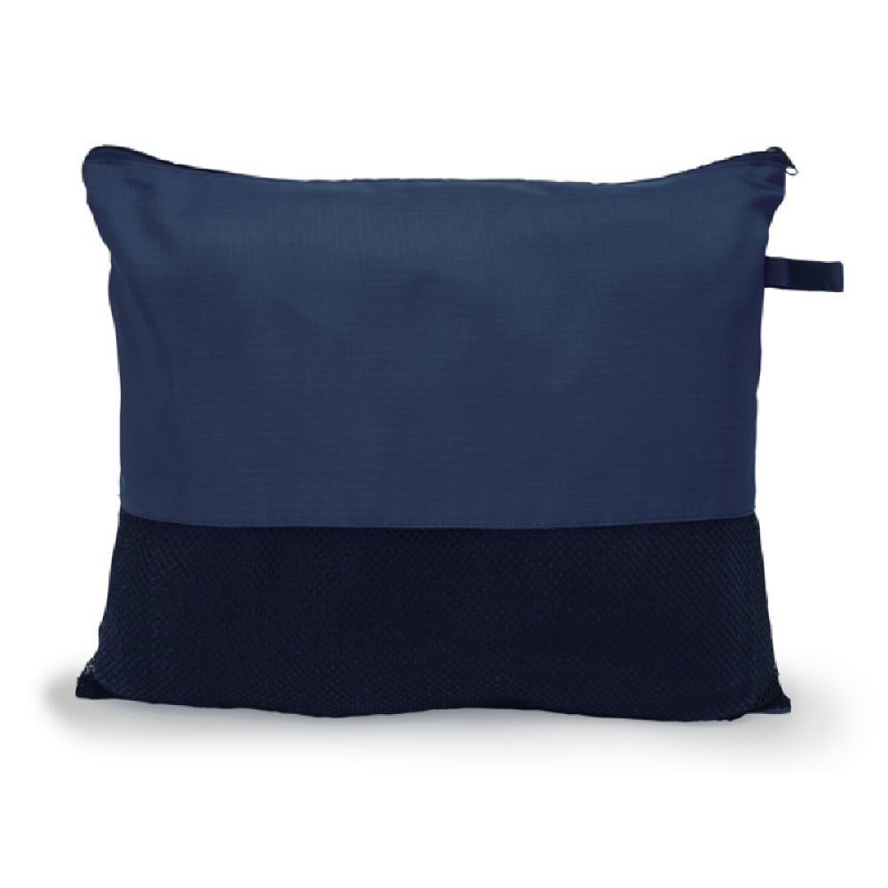 BERING POLAR FLEECE BLANKET WITH POUCH NAVY BLUE