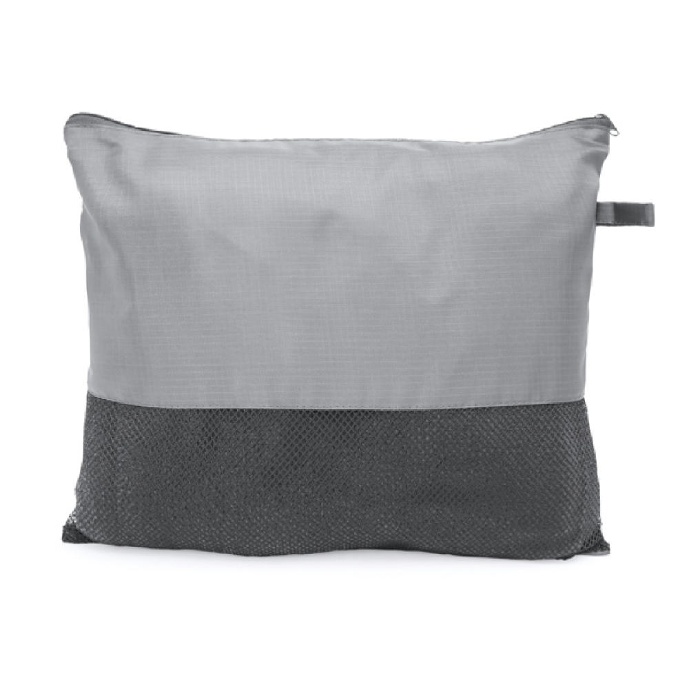 BERING POLAR FLEECE BLANKET WITH POUCH HEATHER GREY