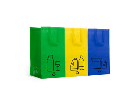 RECYCLE BAGS VOLGA GREEN/BLUE/YELLOW