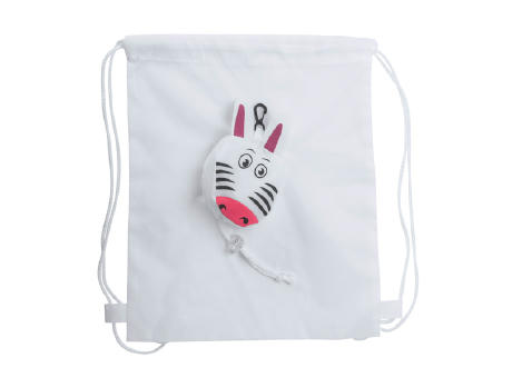 ELANIO FOLDABLE DRAWSTRING BAG ZEBRA