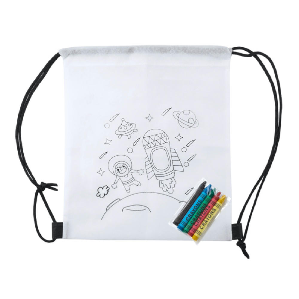 TURCAZ DRAWSTRING BAG WHITE