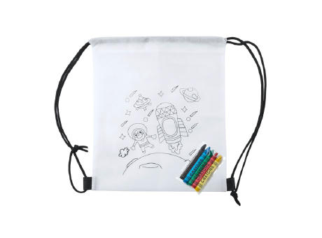 TURCAZ DRAWSTRING BAG WHITE