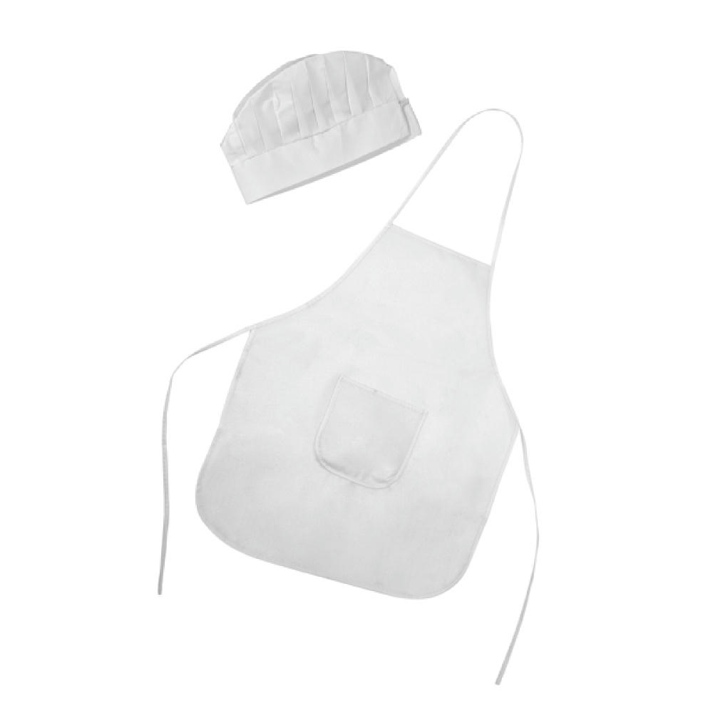 JAMIE APRON/HAT SET KID ONE SIZE WHITE